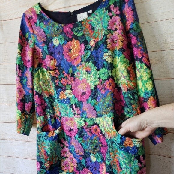 Anthropologie HD in Paris Tropicalist Floral  Shift Dress - Picture 5 of 11